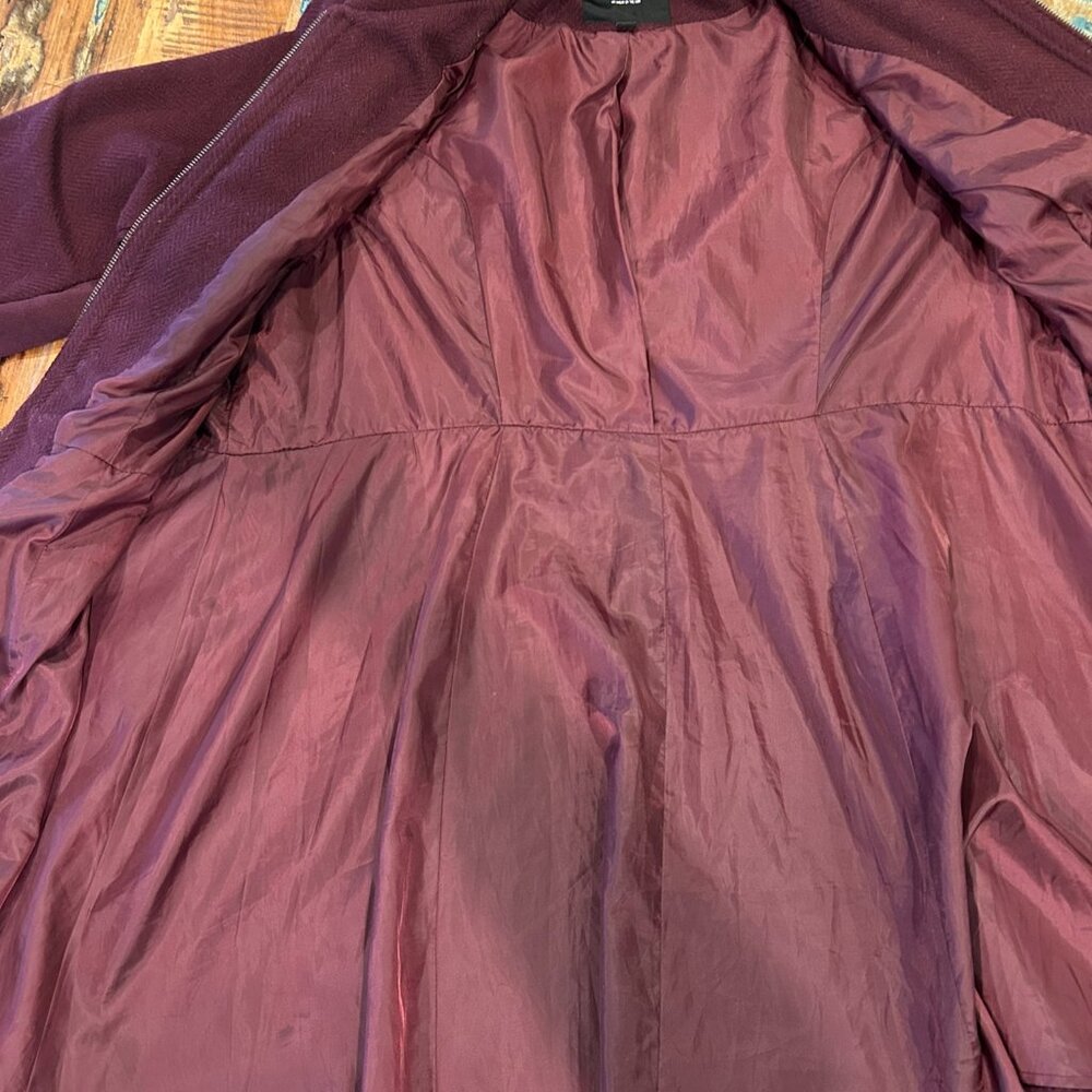 TORRID Women's Burgundy Red Military Style Coat 3 22/24 Peacoat - Picture 2 of 12